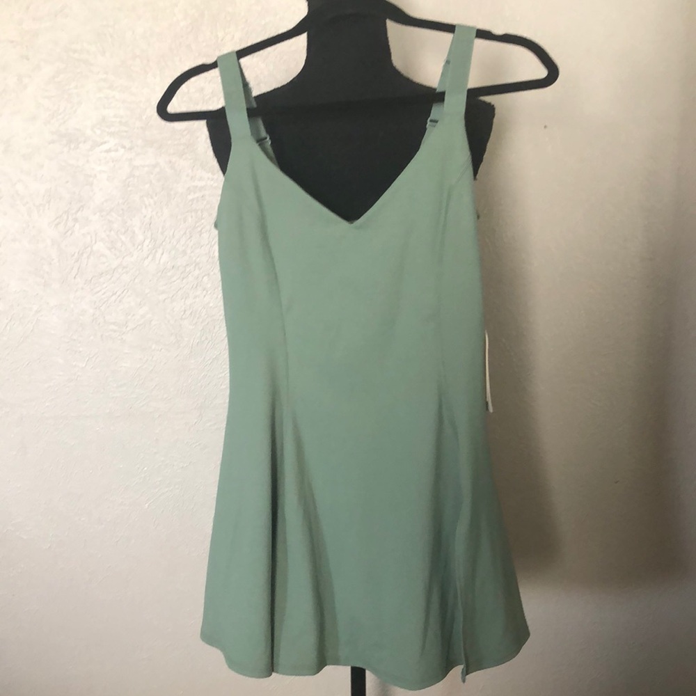 POPFLEX Green V-Neck Jumpsuit with Relaxed Fit